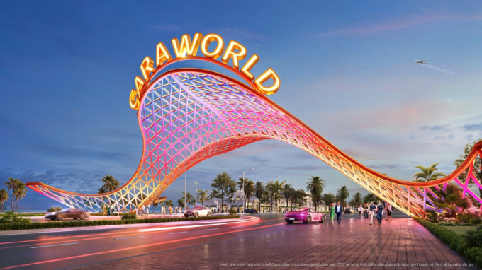 Phối cảnh cổng chào thép của CaraWorld.