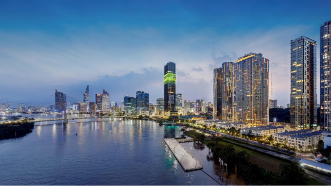 Khu phức hợp Grand Marina Saigon cùng tòa tháp Marina Central Tower. Ảnh: Masterise Homes