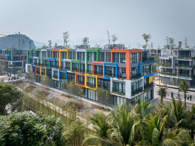 Những căn villa đầy màu sắc tại Flamingo Golden Hill. Ảnh: CĐT