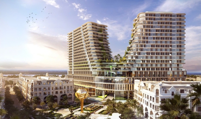 Phối cảnh công trình khách sạn, trung tâm thương mại, trung tâm hội nghị.