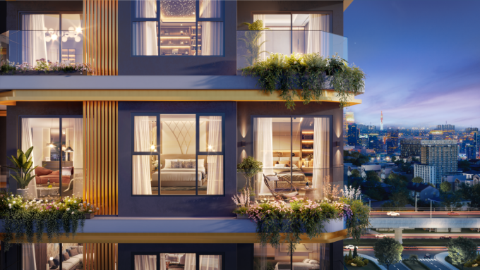 Thiết kế vườn treo là điểm nổi bật của dự án The Infinity. Ảnh: Charm Group