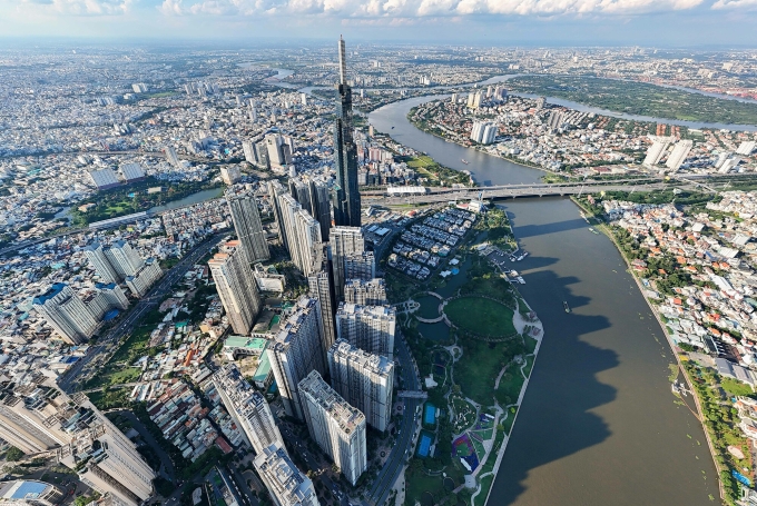 Bất động sản khu Đông TP HCM, khu vực ven sông Sài Gòn,với các dự án chung cư, cao ốc, đất nền, nhà phố, tháng 10/2024. Ảnh: Quỳnh Trần