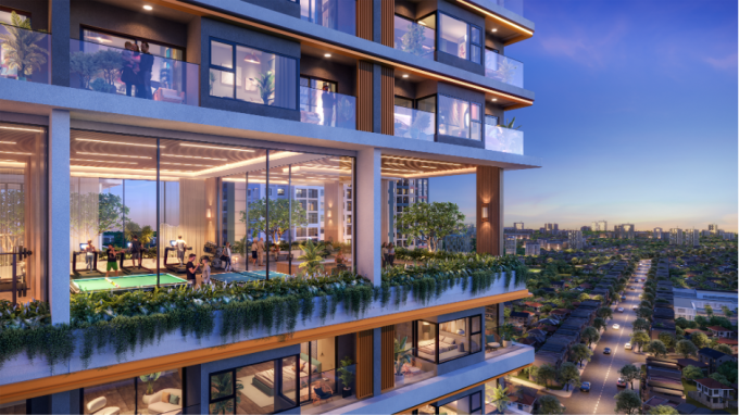 Phối cảnh không gian từ căn hộ. Ảnh: DCT Partners