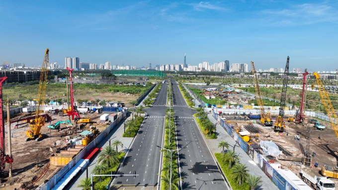 Tuyến đường Liên Phường cùng các tiện ích mới đang hoàn thiện. Ảnh: Masterise Homes