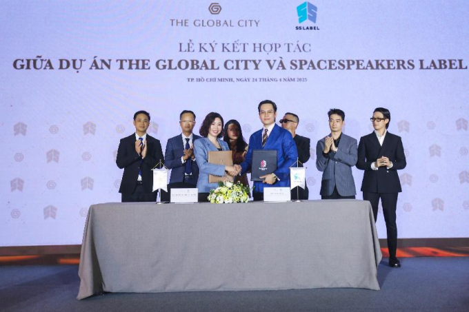 The Global City ký kết hợp tác cùng SpaceSpeakers Label. Ảnh: Masterise Homes