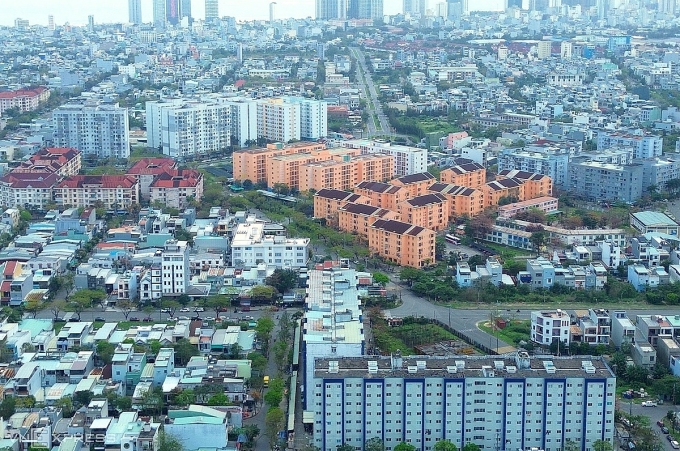 Hàng loạt nhà ở xã hội đã xây dựng tại phường Nại Hiên Đông, quận Sơn Trà. Ảnh: Nguyễn Đông