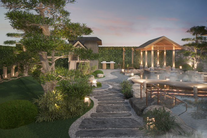 Mỗi góc trong Onsen Clubhouse - nơi cư dân thư giãn với nước khoáng nóng. Ảnh: Phú Long