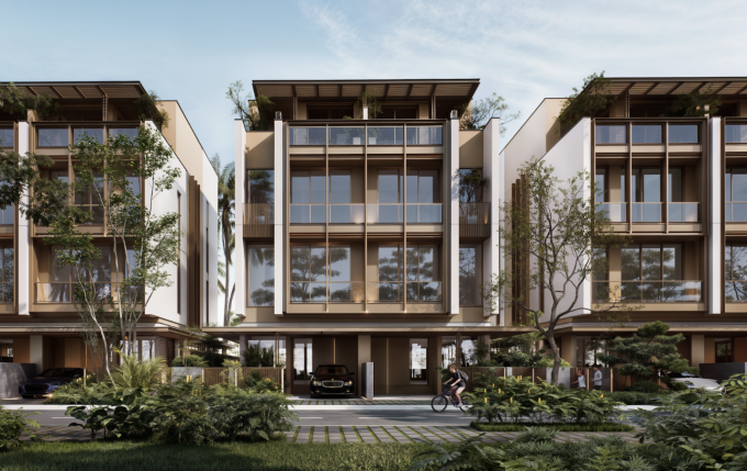 Phối cảnh dự án Sola - bán đảo villa compound giáp 3 mặt sông. Ảnh: Masterise Homes