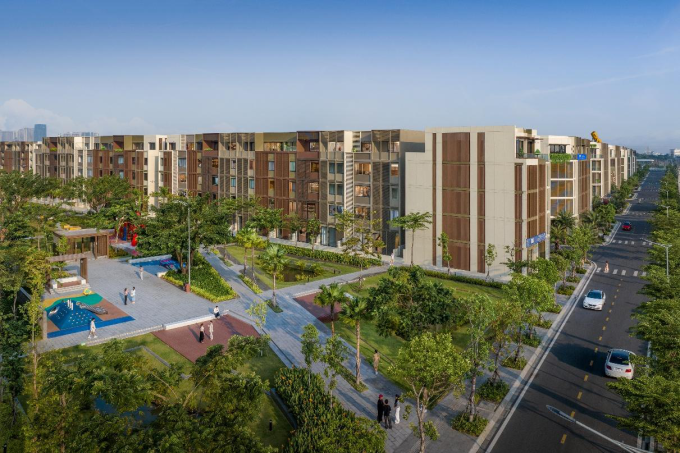 Một góc khu nhà phố Soho tại The Global City. Ảnh: Masterise Homes